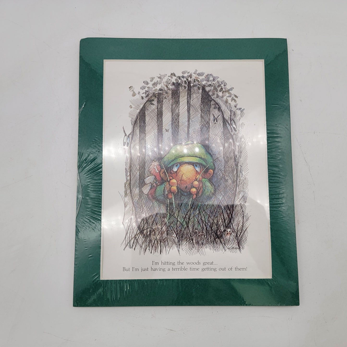 M.McKee Comical Golf Matted Prints (2)