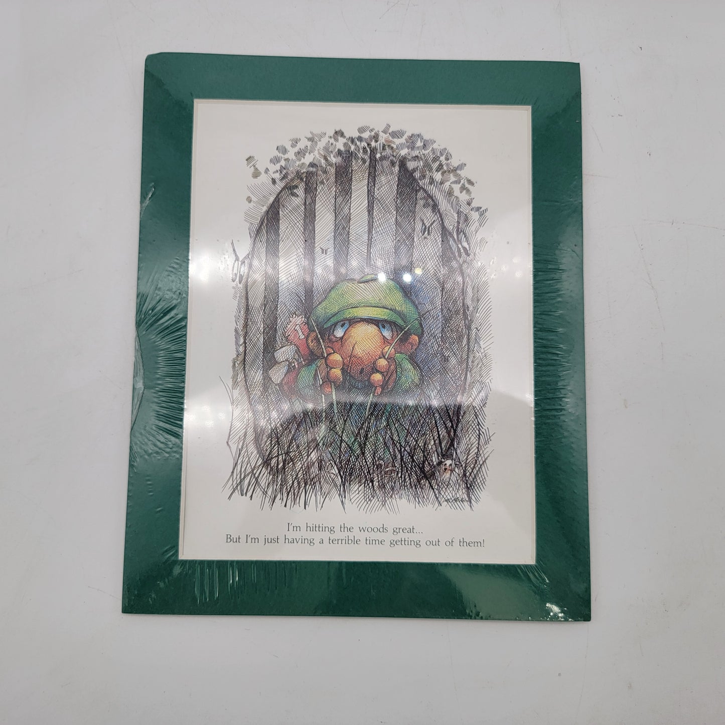 M.McKee Comical Golf Matted Prints (2)