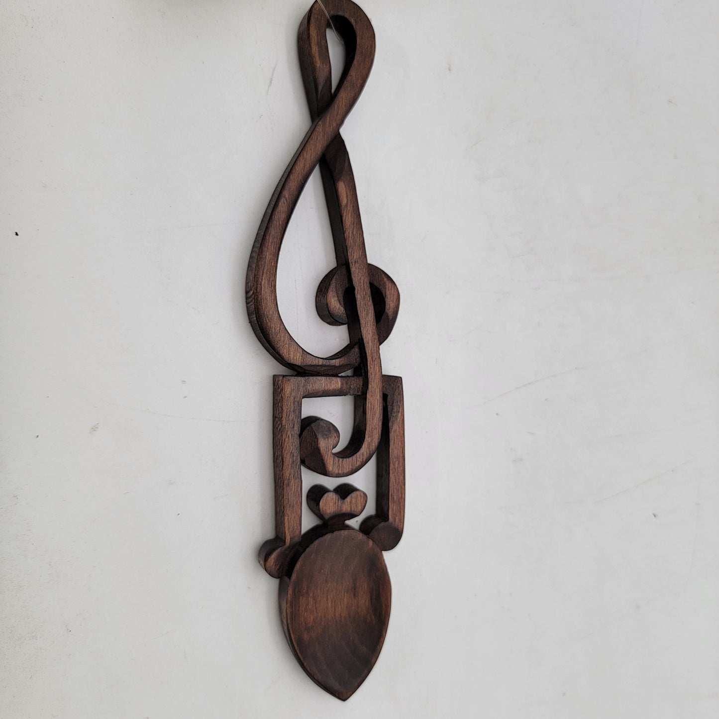 Wooden Musical Theme Welsh Love Spoon