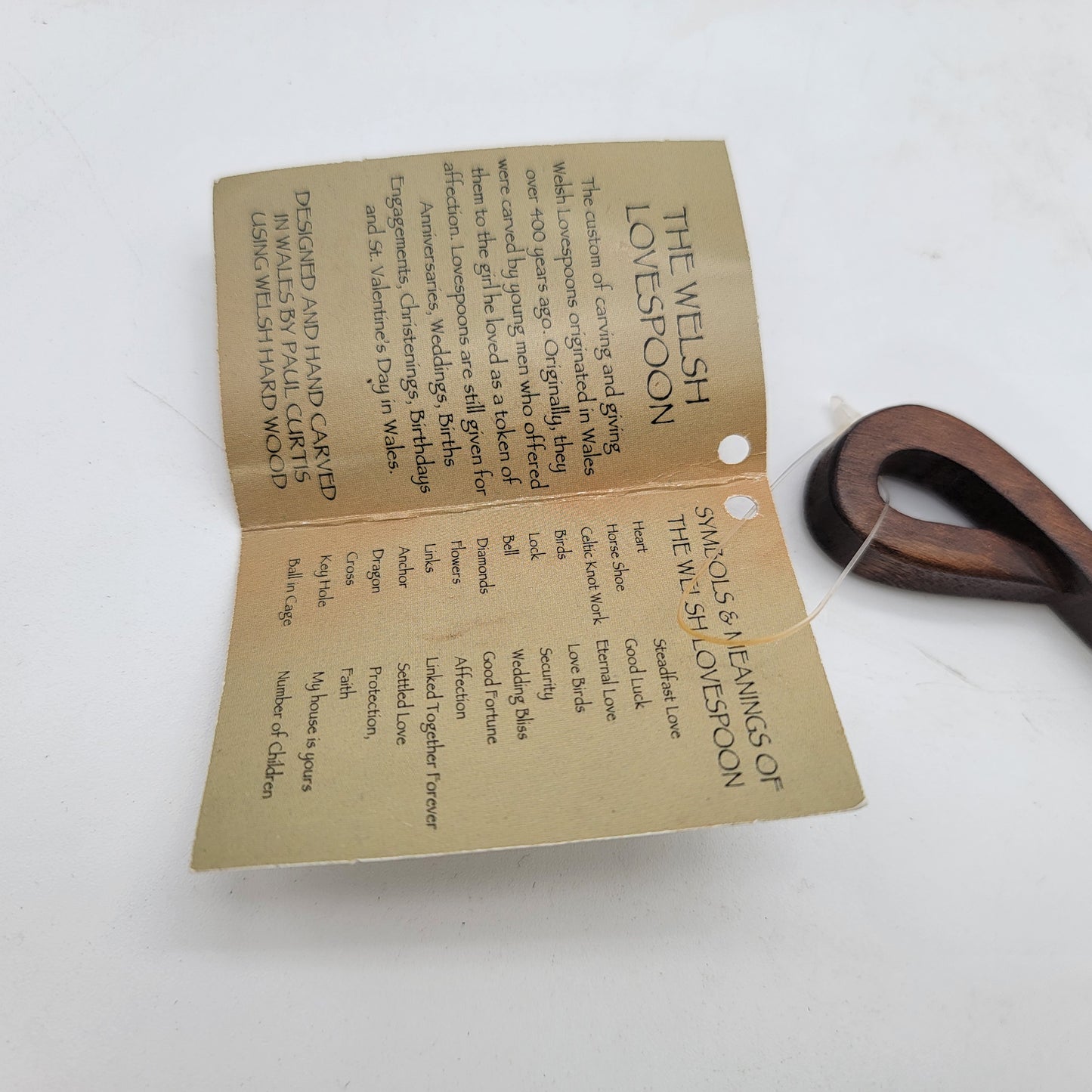 Wooden Musical Theme Welsh Love Spoon