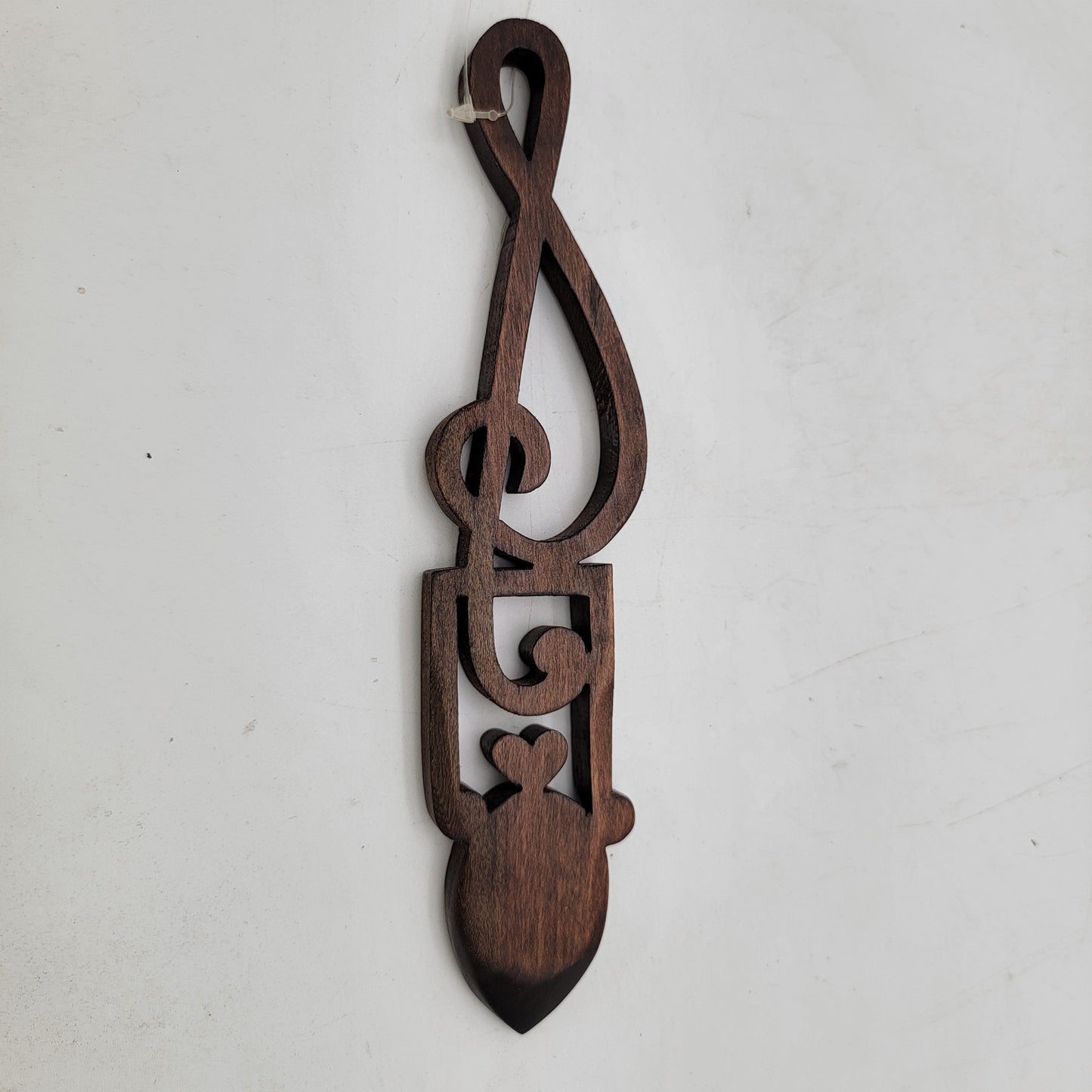 Wooden Musical Theme Welsh Love Spoon