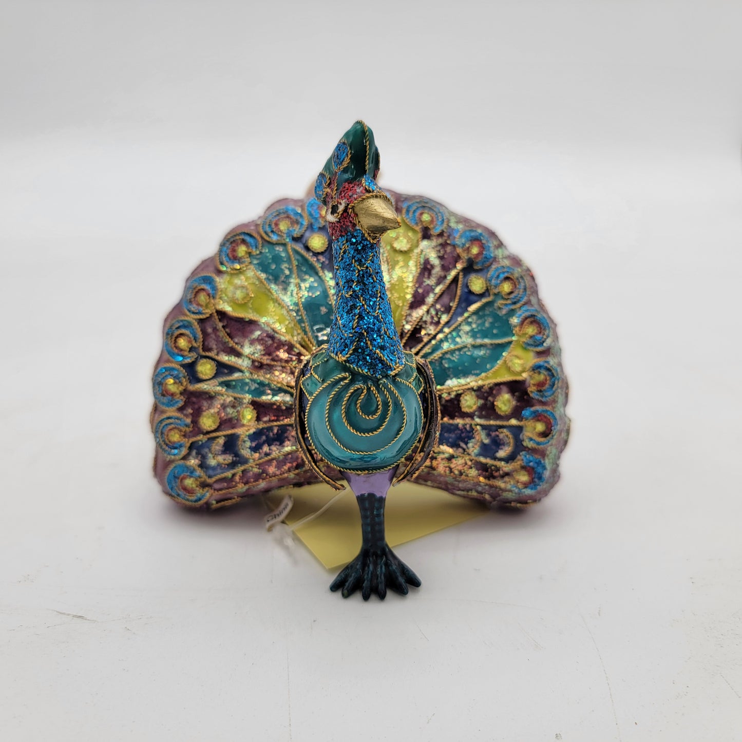 Sparkling Cloisonne Peacock Ornament