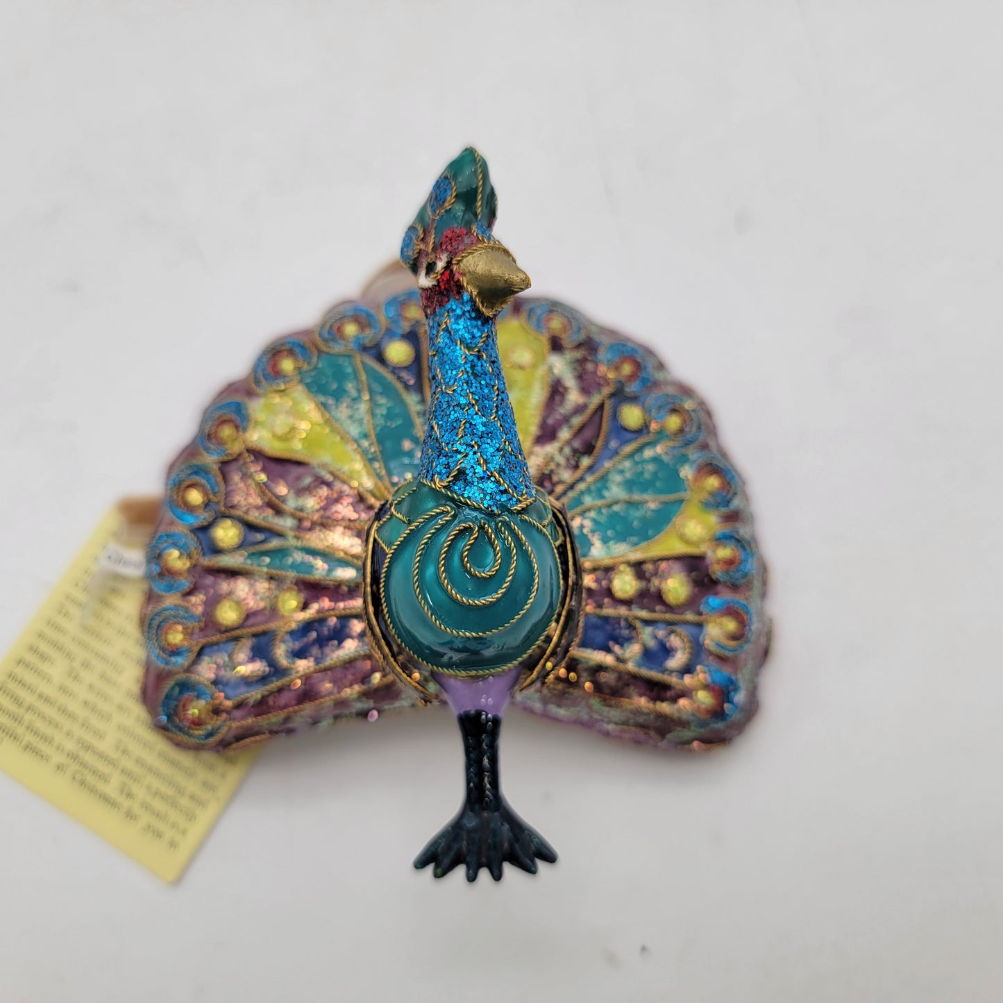 Sparkling Cloisonne Peacock Ornament
