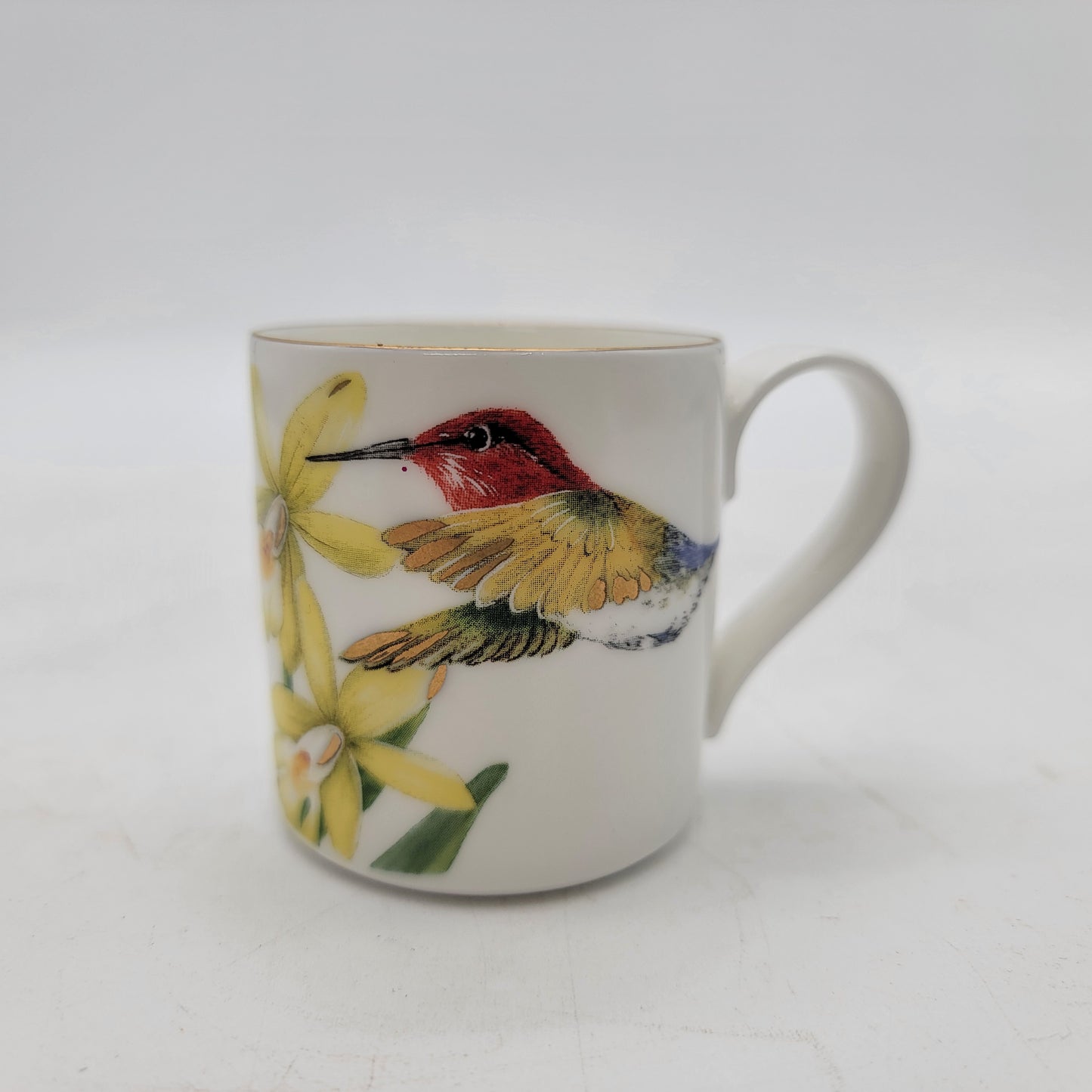 Pair Of Villeroy & Boch Amazonia Espresso Cups & Saucers Hummingbirds
