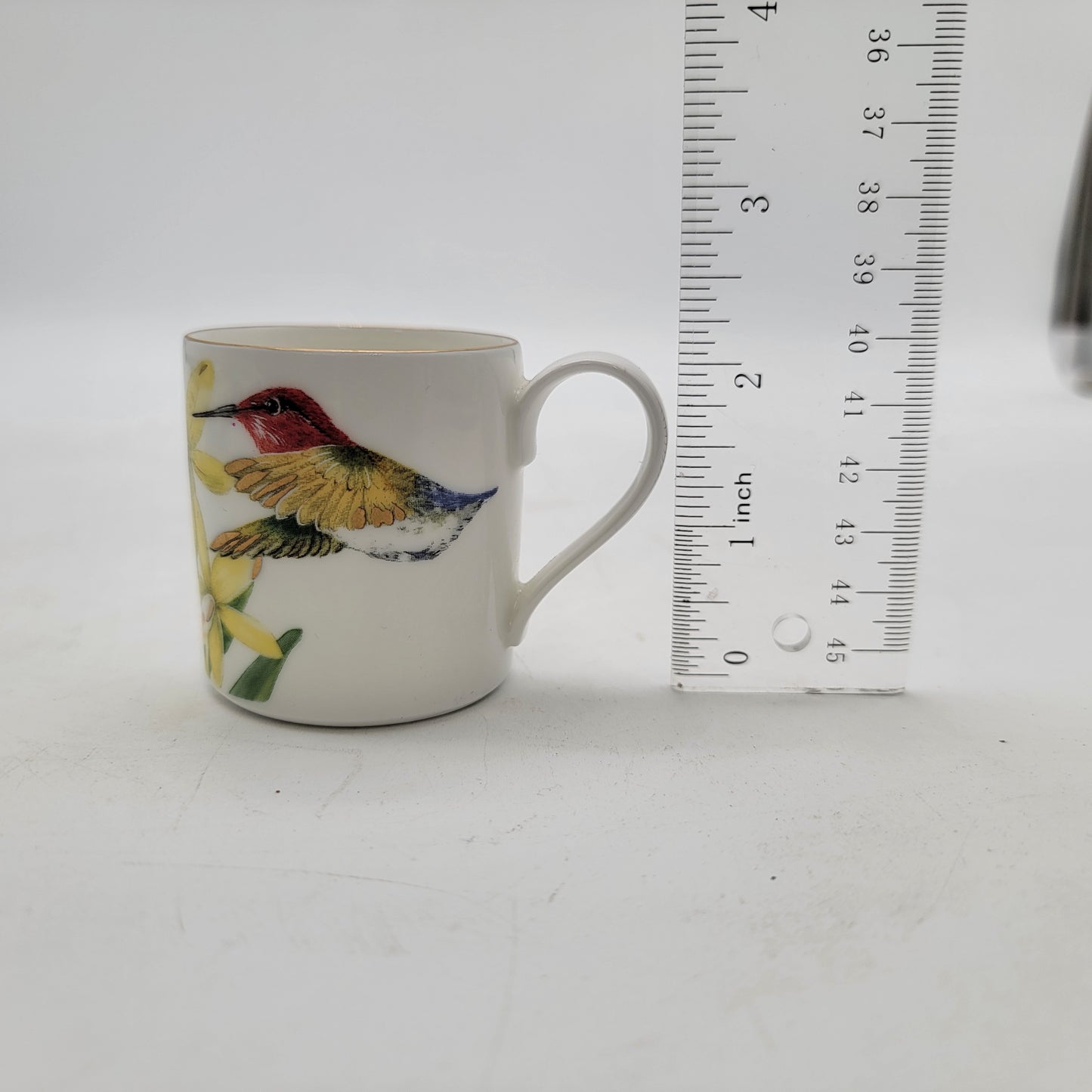 Pair Of Villeroy & Boch Amazonia Espresso Cups & Saucers Hummingbirds