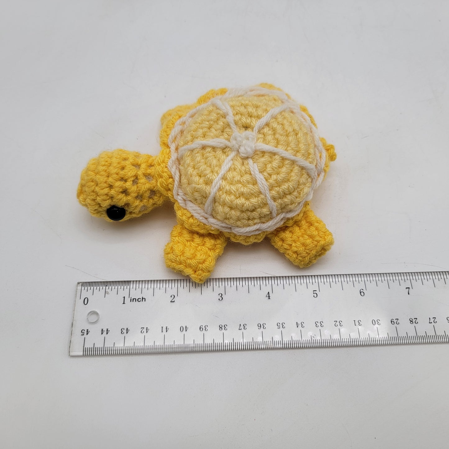 Hand Crocheted Turtle Yellow on Yellow