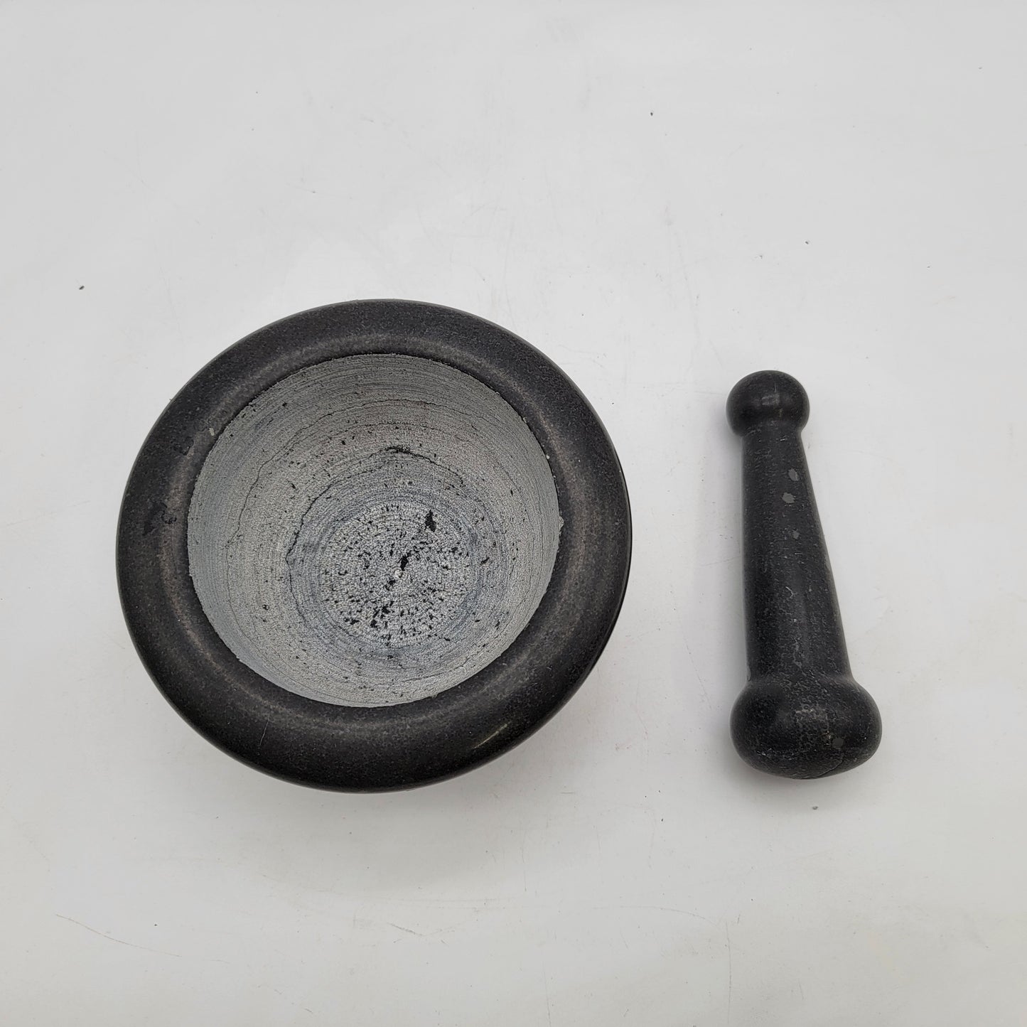 Black Marble Mortar and Pestle