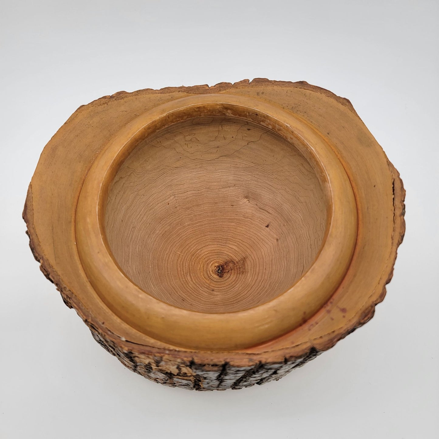 Wooden Log Storage Box With Lid