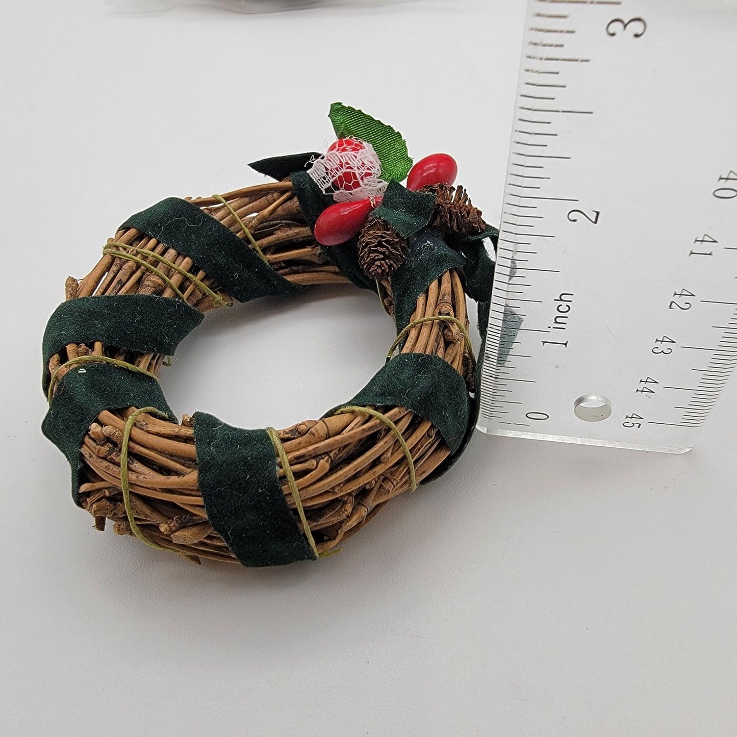 Vintage Miniature Christmas Grapevine Wreaths Set of 4