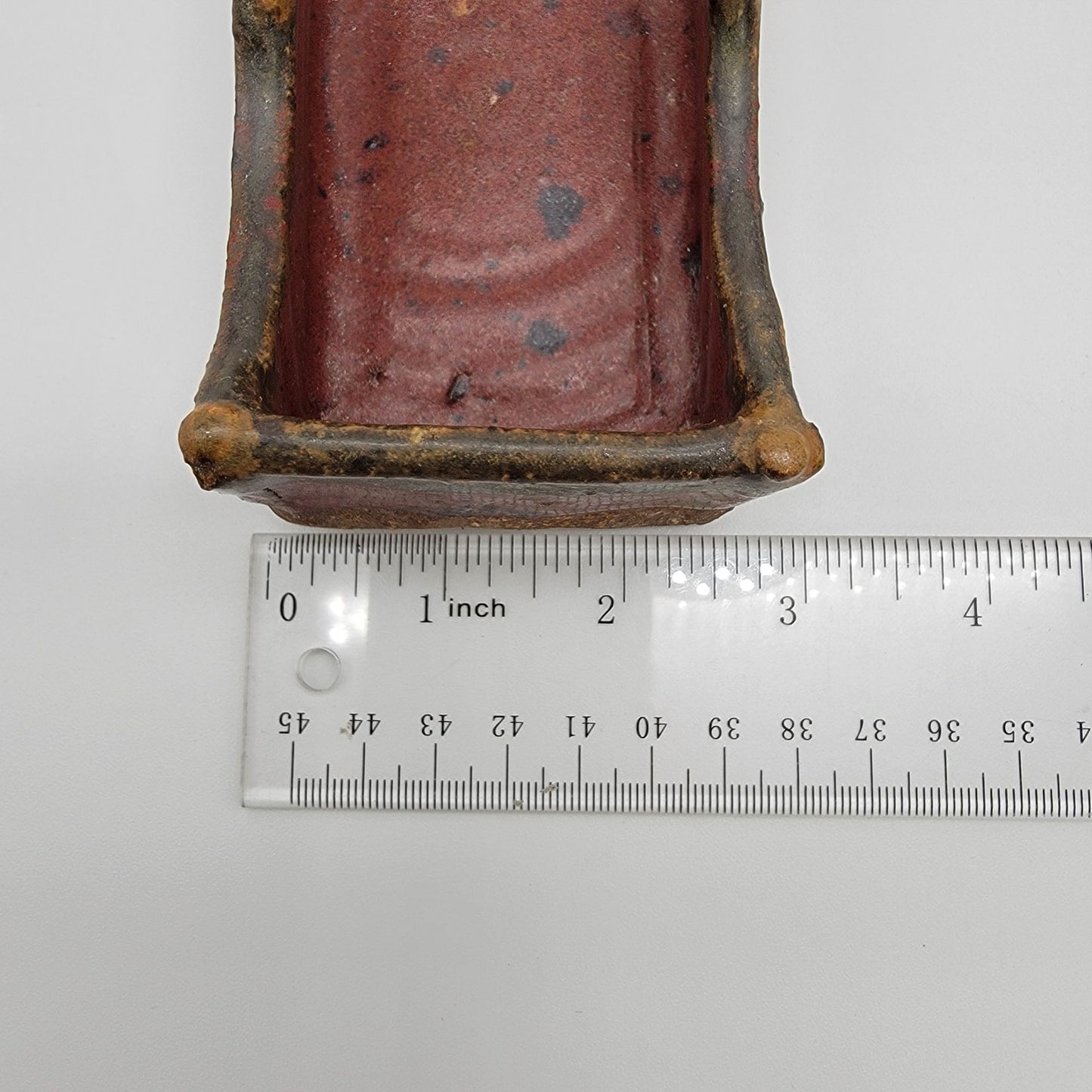 Art Pottery Catch All Dish Red & Brown Tones