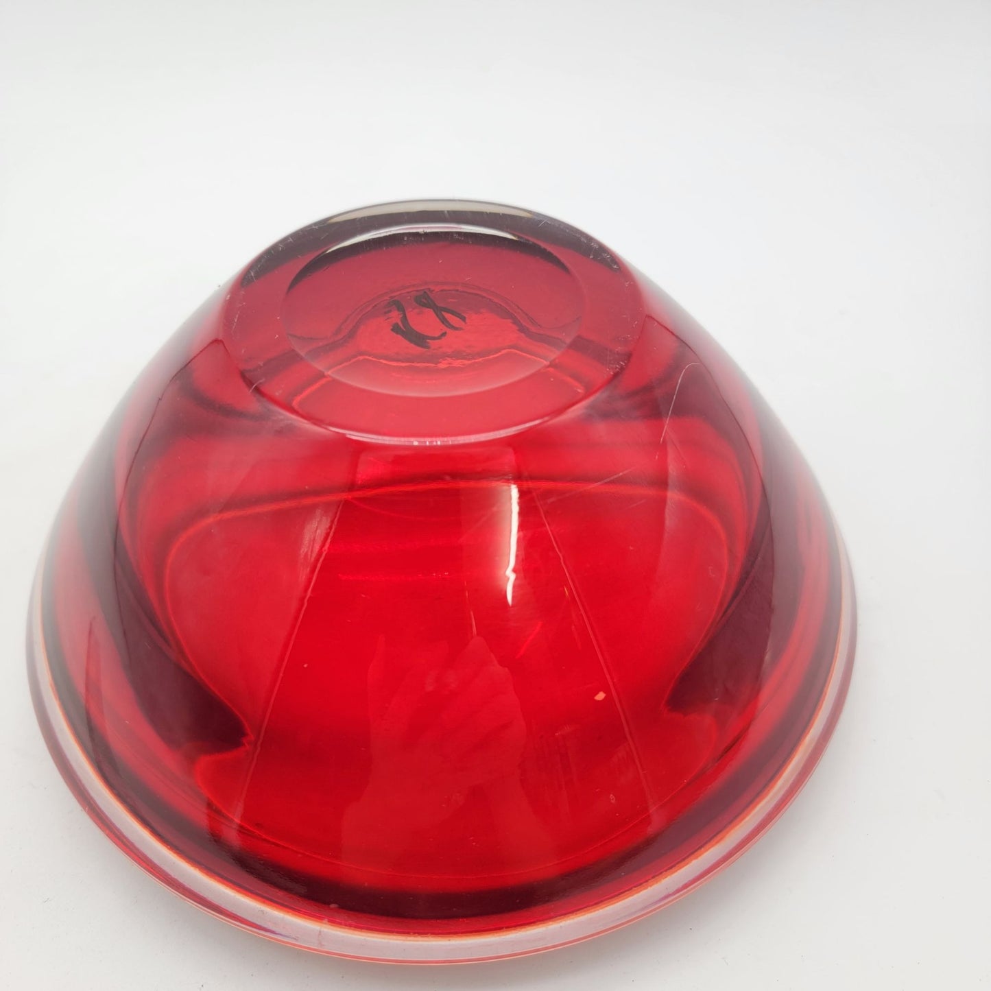 Vintage Art Glass Ruby Red Bowl