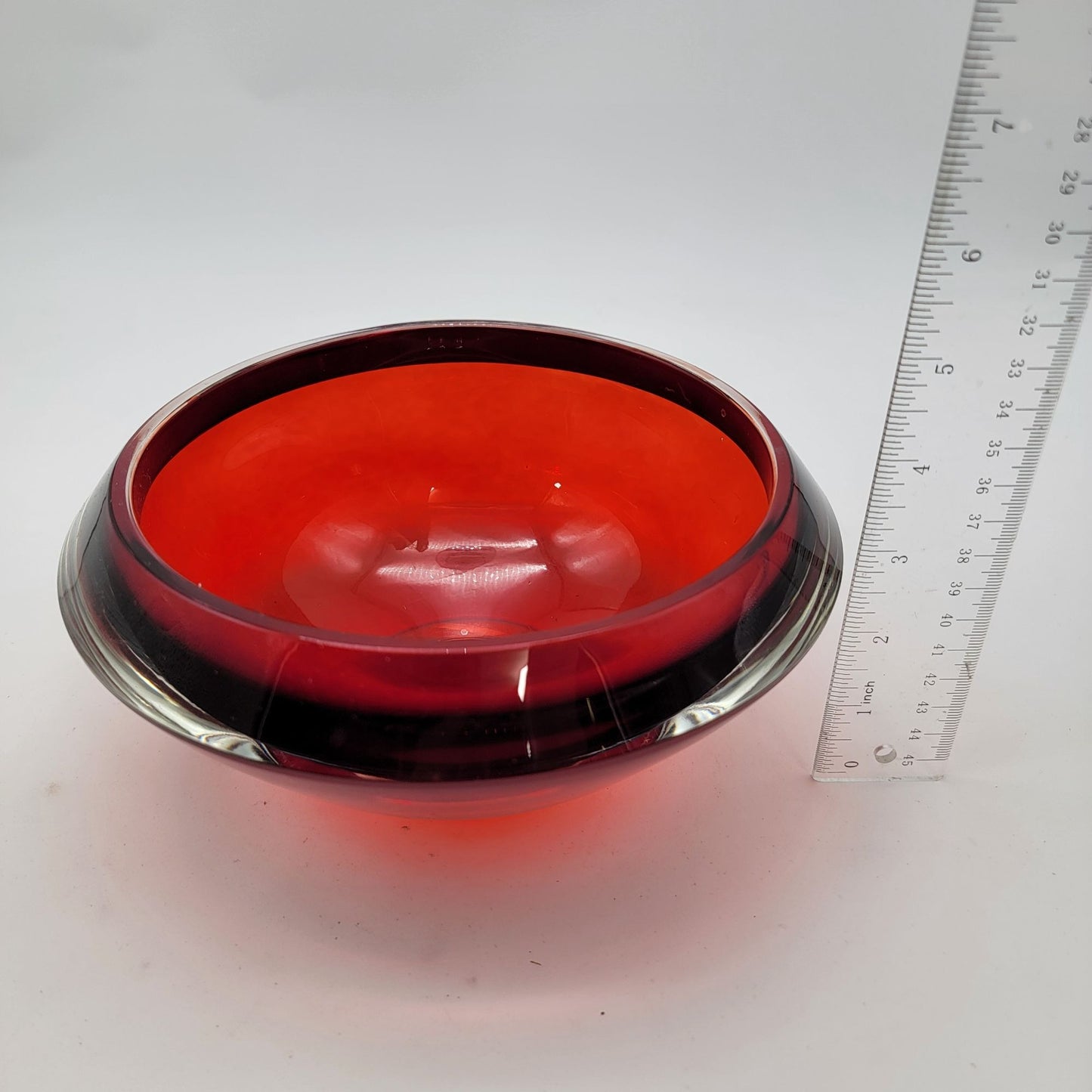 Vintage Art Glass Ruby Red Bowl