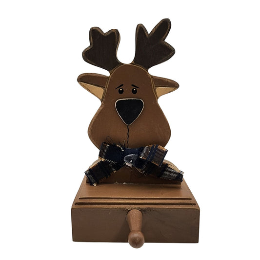 Reindeer Wooden Christmas Stocking Holder