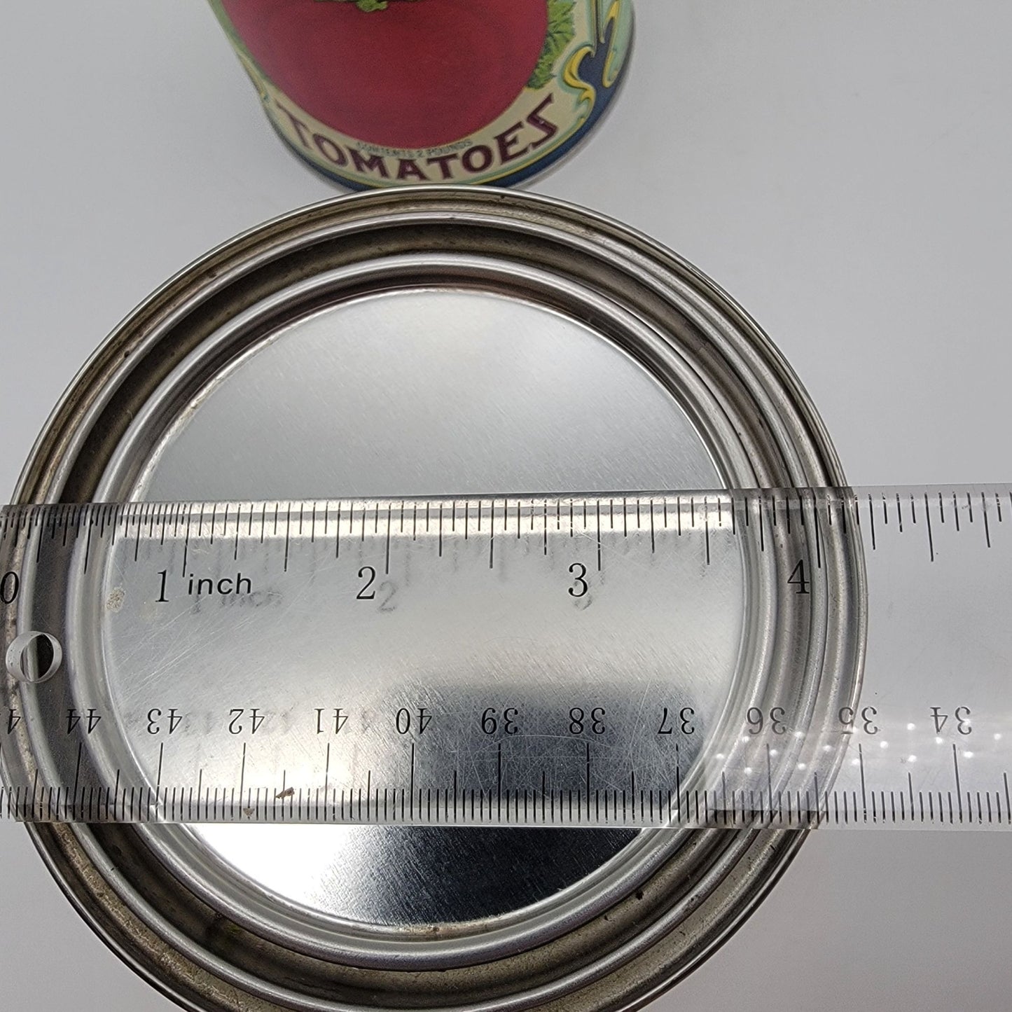 Reattached Antique Labels on Tin Cans Set Of 3