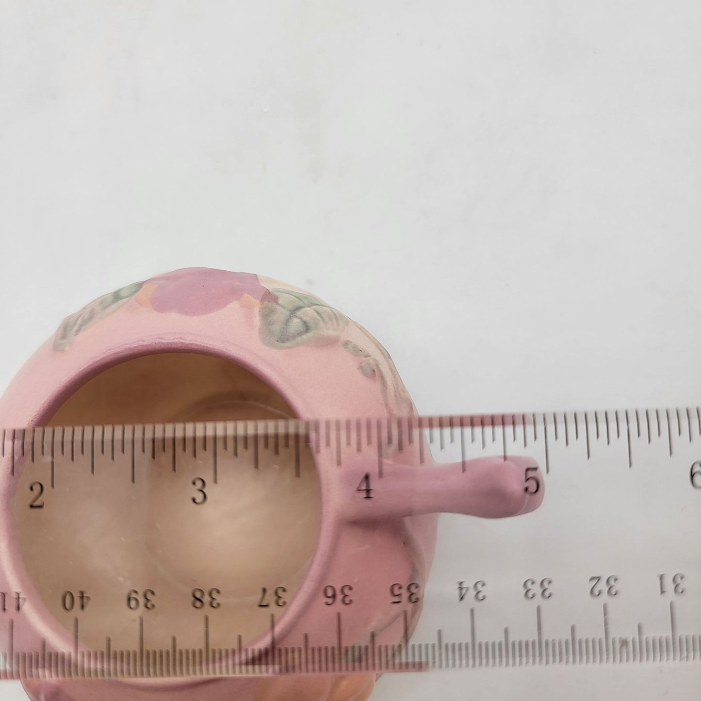 Vintage Hull Pottery Magnolia Pink & Blue Creamer & Sugar Set