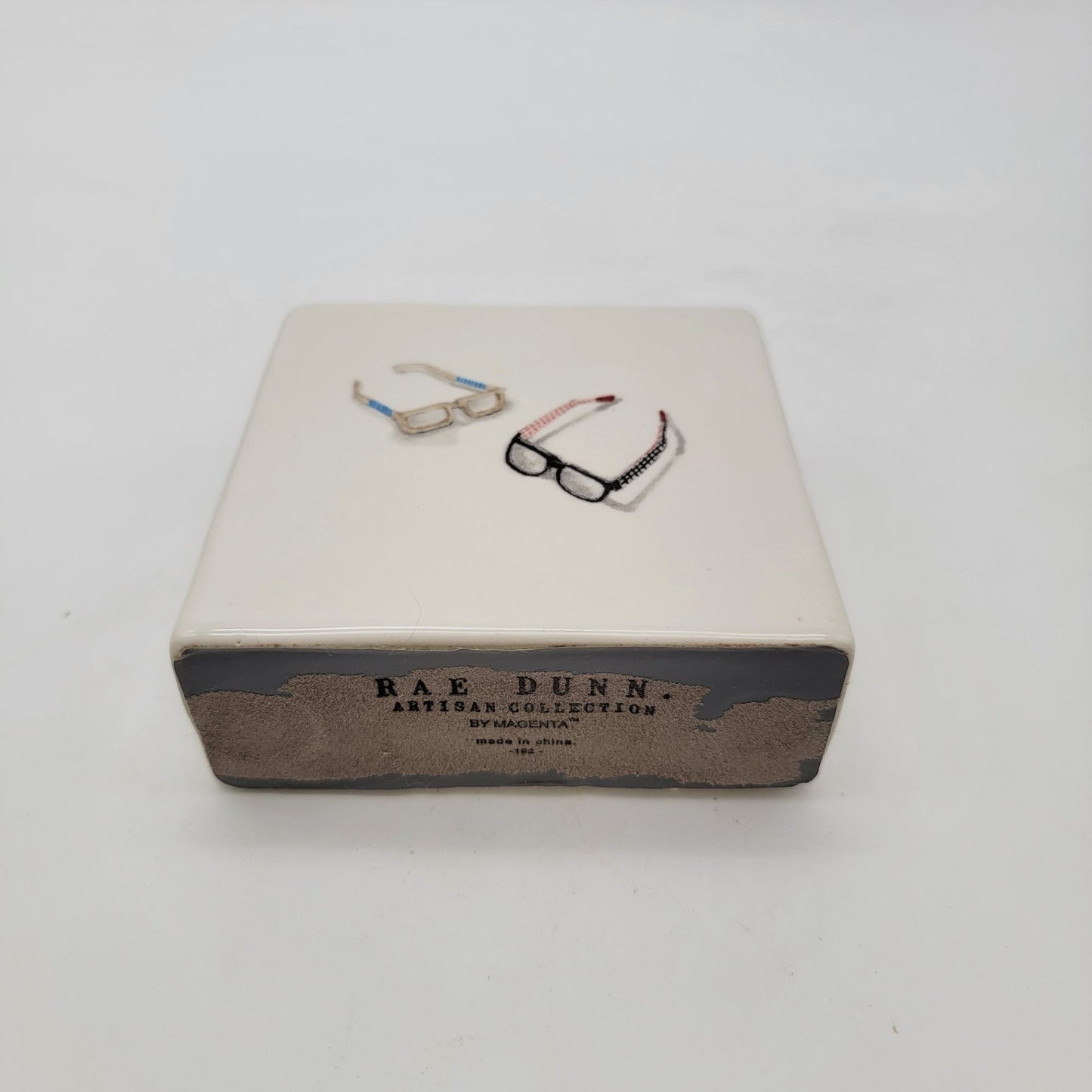 Rae Dunn Artisan Collection Eyeglass Paperweight Block