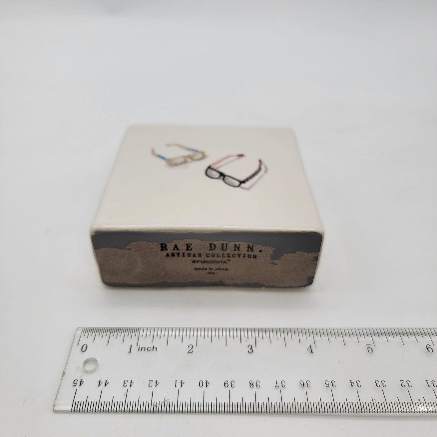Rae Dunn Artisan Collection Eyeglass Paperweight Block