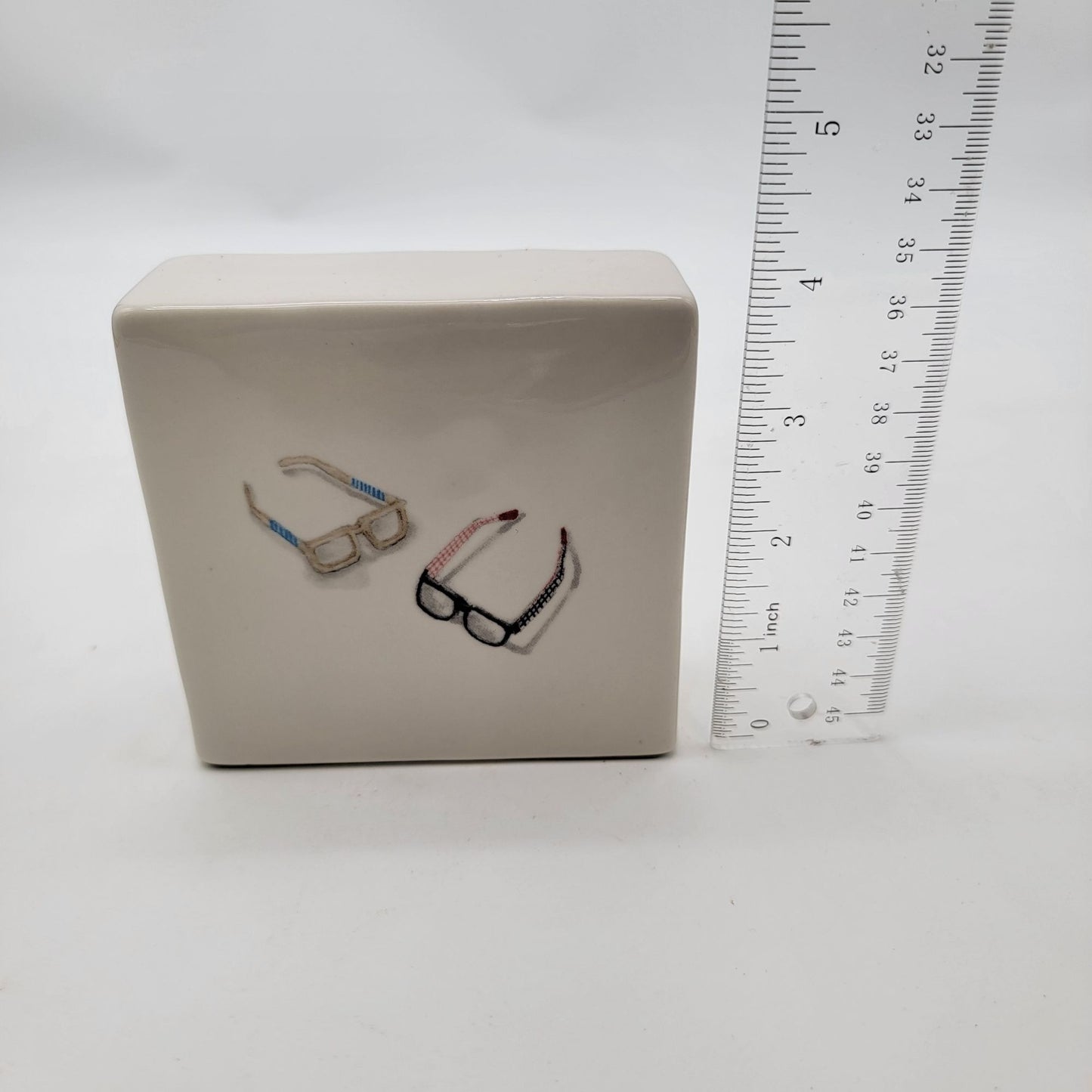 Rae Dunn Artisan Collection Eyeglass Paperweight Block