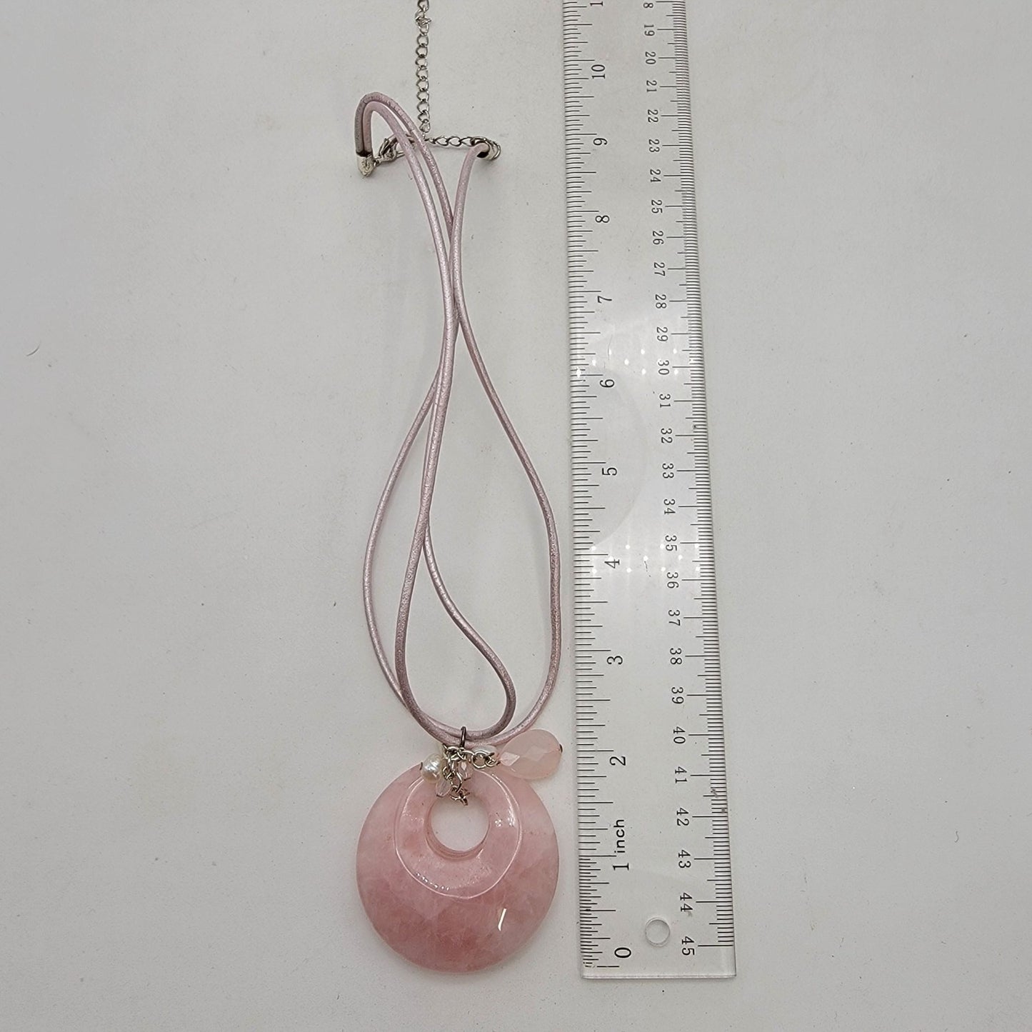 Rose Quartz & Freshwater Pearls Pendant Necklace