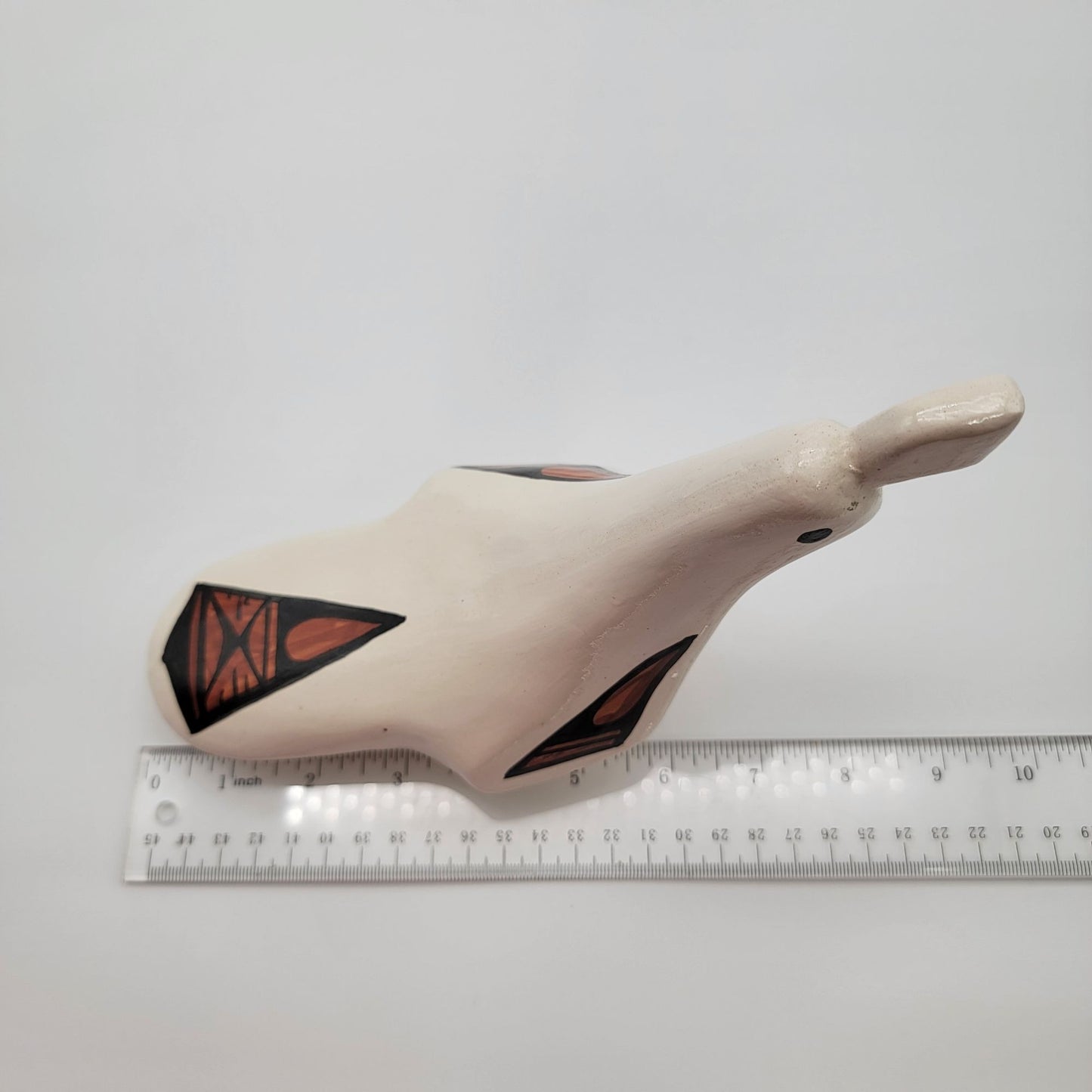 Janet Haefner Hand-Painted Southwestern Pottery Quail Sculpture