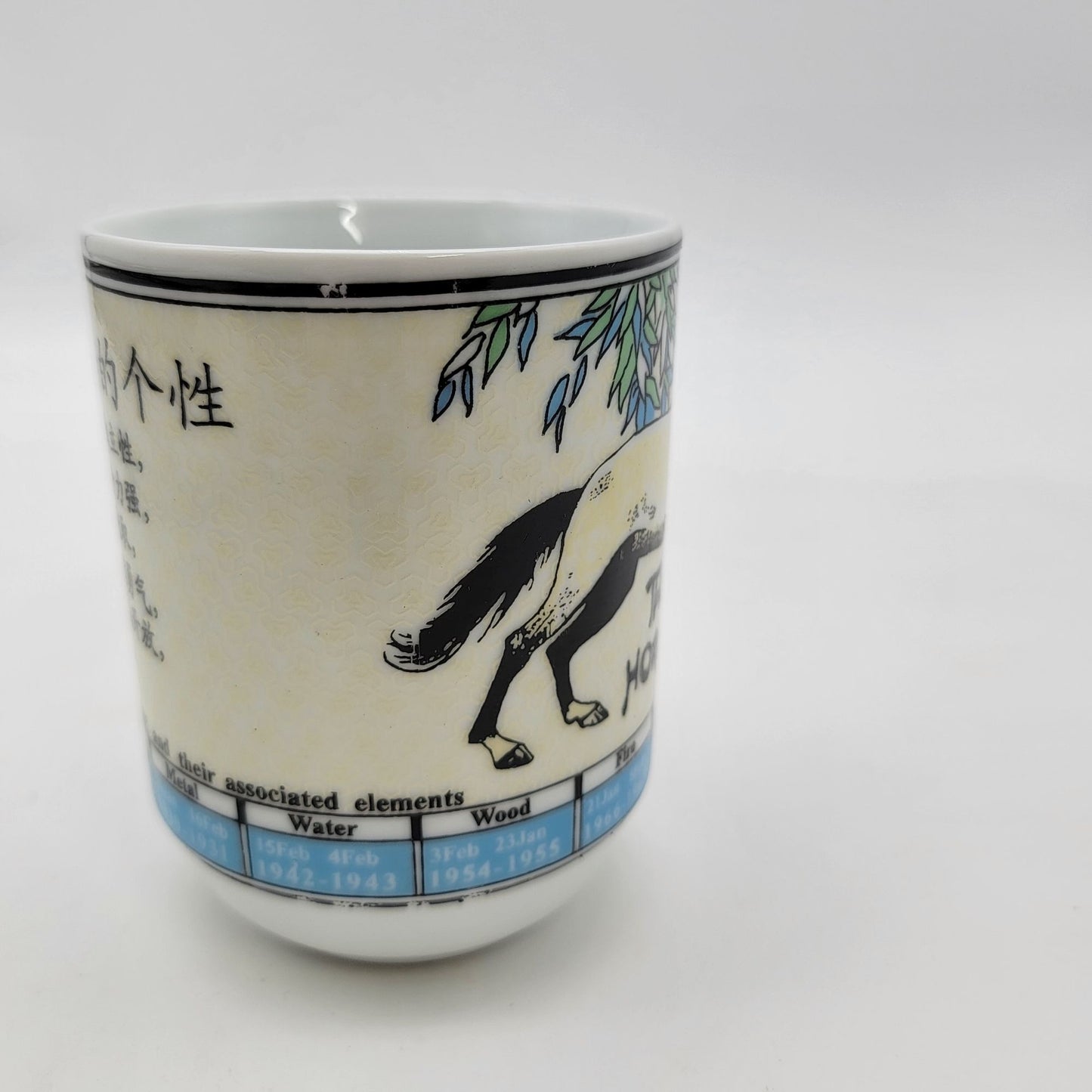 Chinese Zodiac Year of the Horse Porcelain Mug