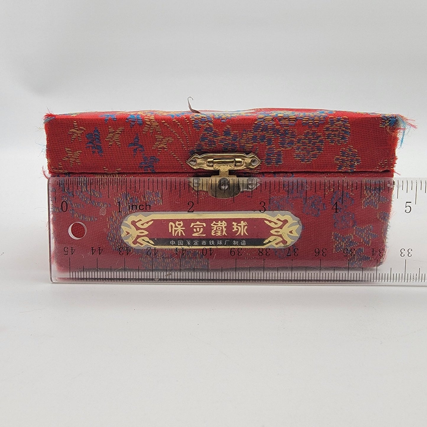 Vintage Shouxing Baoding Chime Therapy Balls Red-Crowned Crane Cloisonne