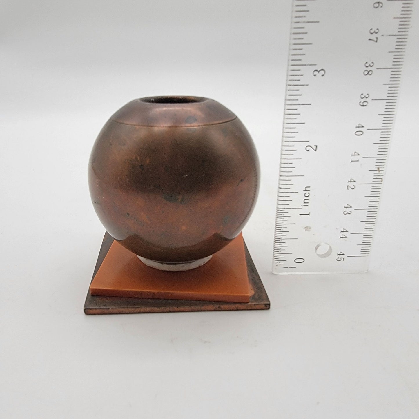 American Art Deco Chase Brass & Copper Candle Holder Set By Russel Wright