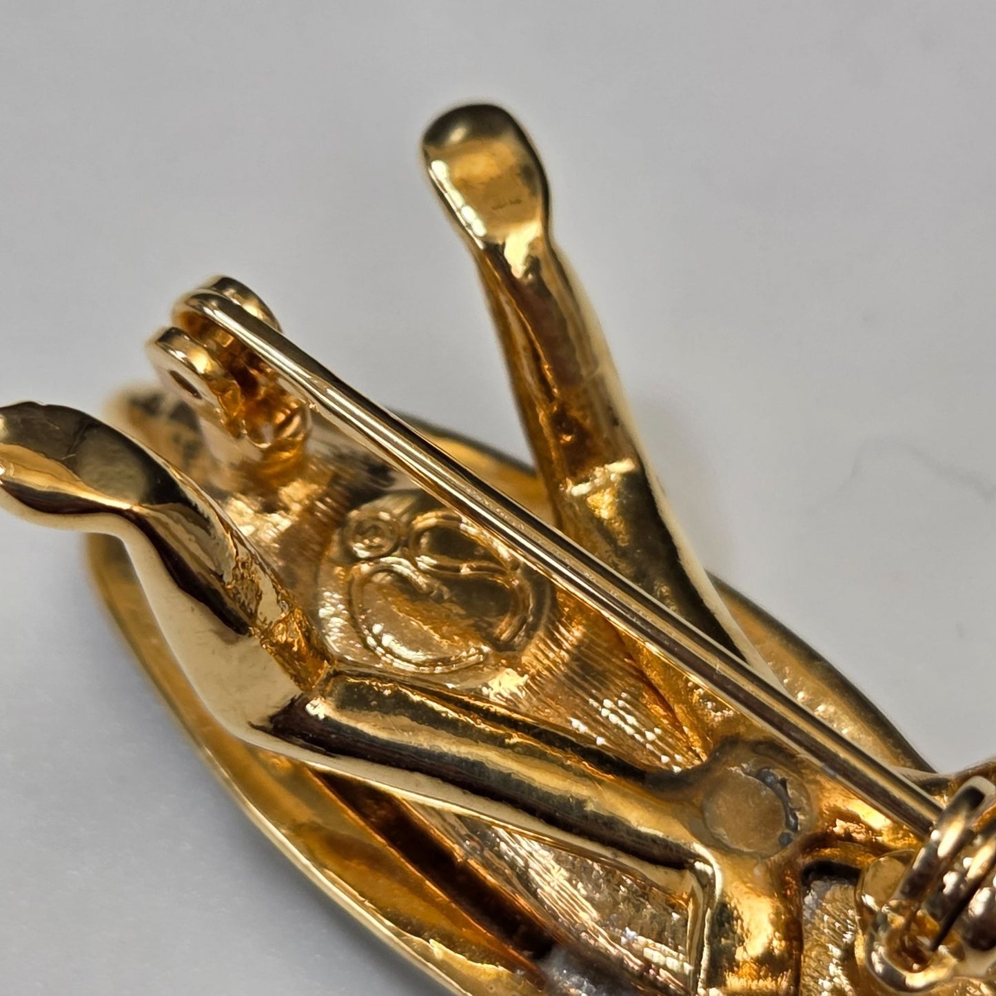 Vintage St. John Cricket Brooch With Rhinestones