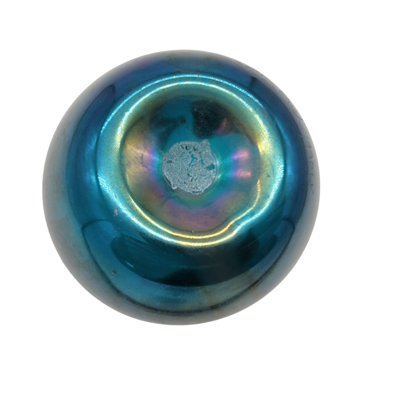 Jon Bush Favrile Iridescent Blue Art Glass Vase