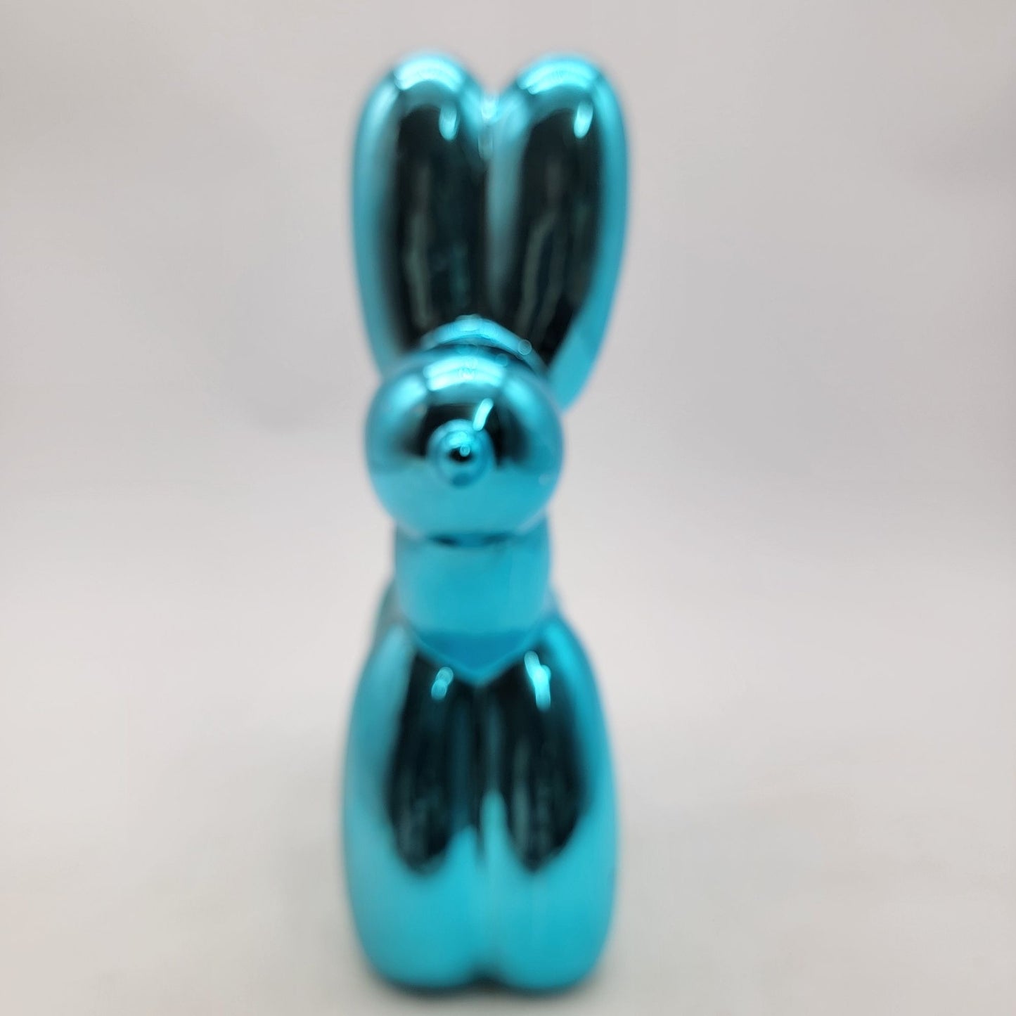Metallic Blue Balloon Dog Figurine