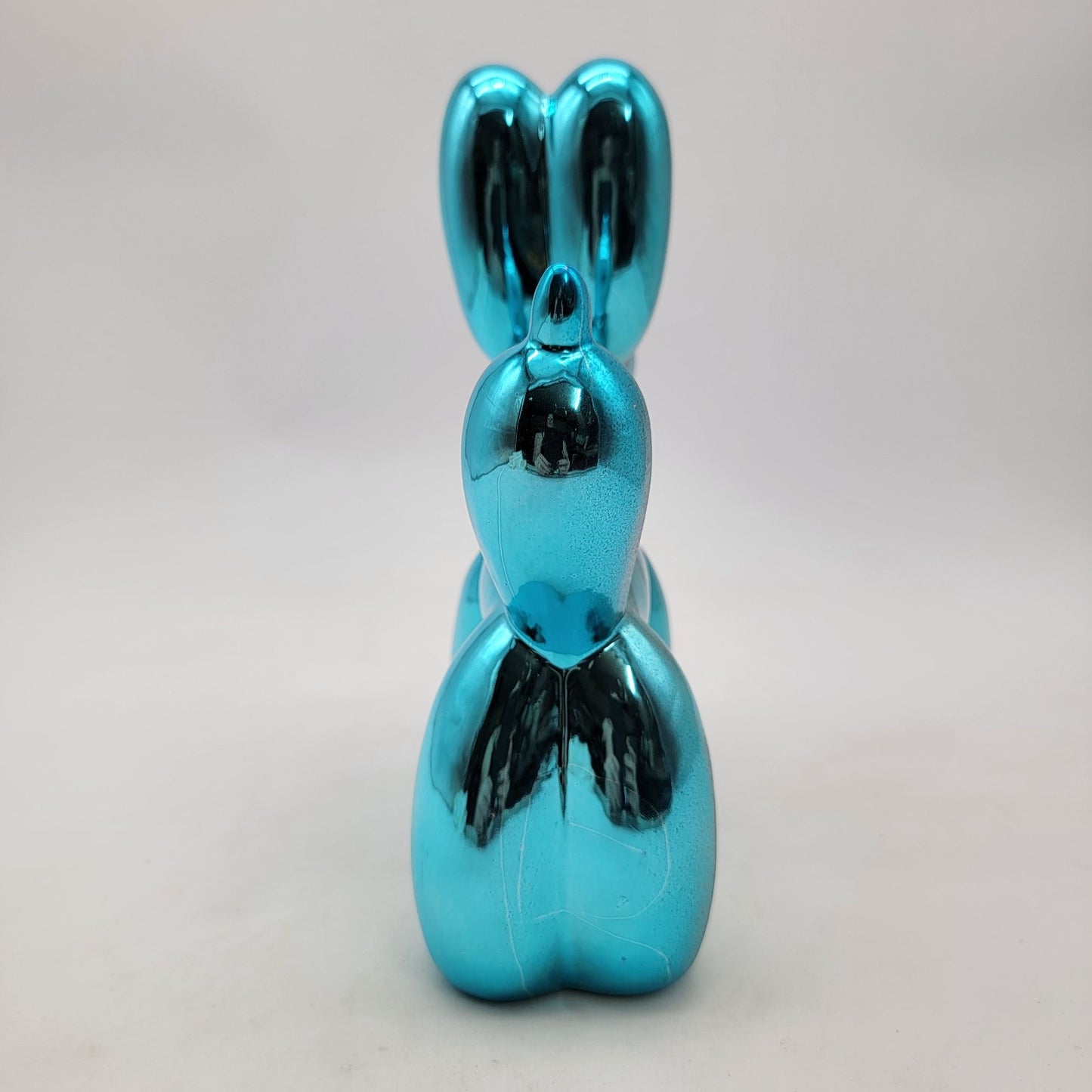 Metallic Blue Balloon Dog Figurine