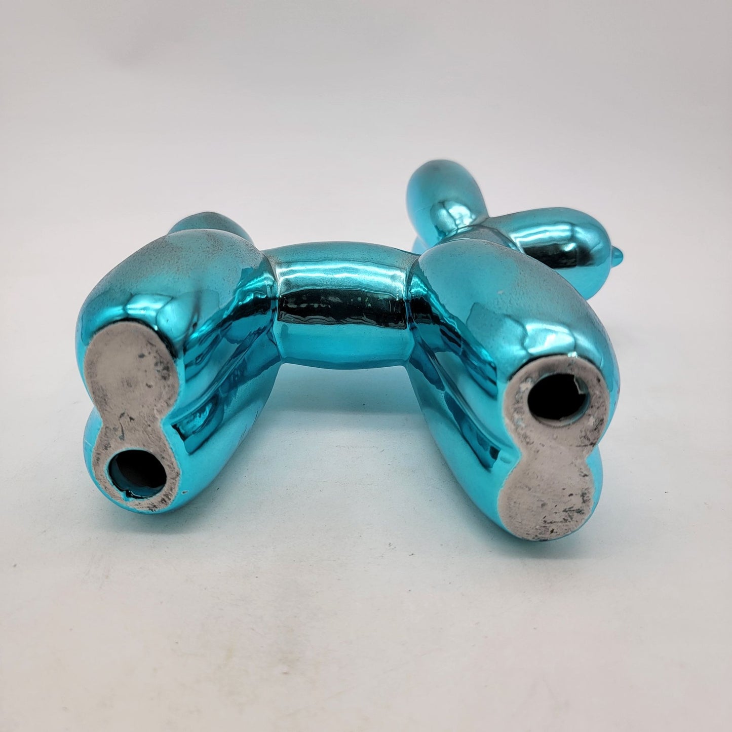 Metallic Blue Balloon Dog Figurine