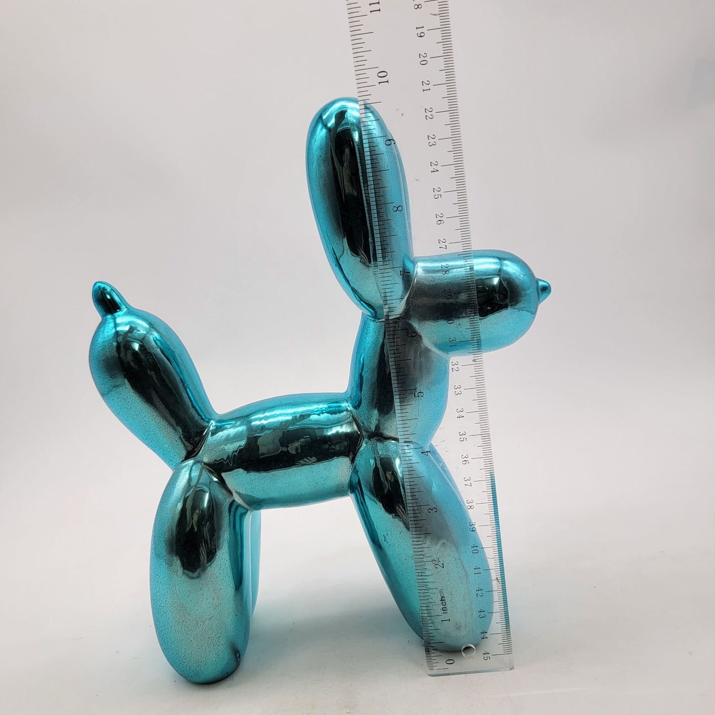 Metallic Blue Balloon Dog Figurine