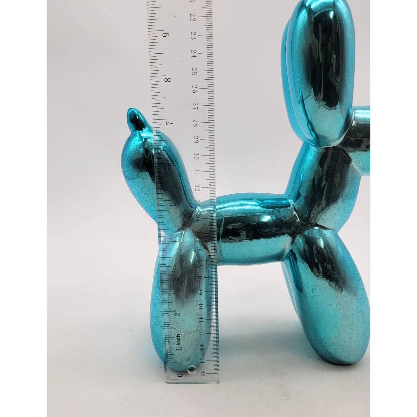 Metallic Blue Balloon Dog Figurine