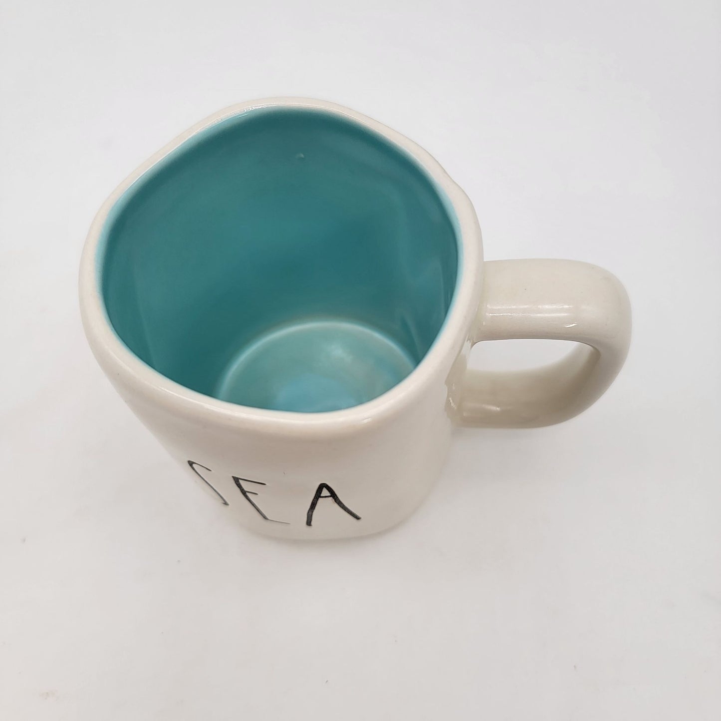 Rae Dunn Sea Coffee Mug With Teal Interior