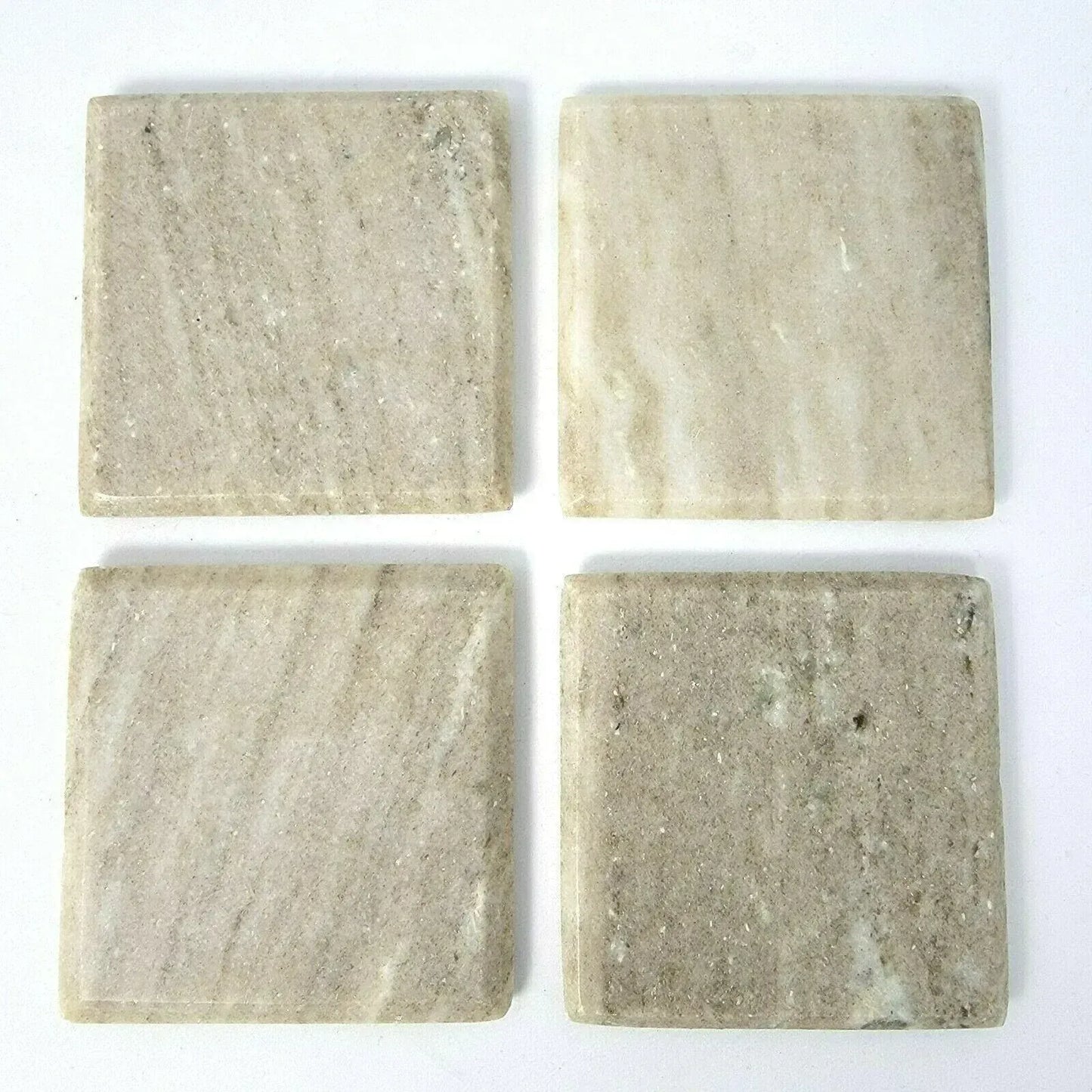 Square Marble Coasters Set of 4