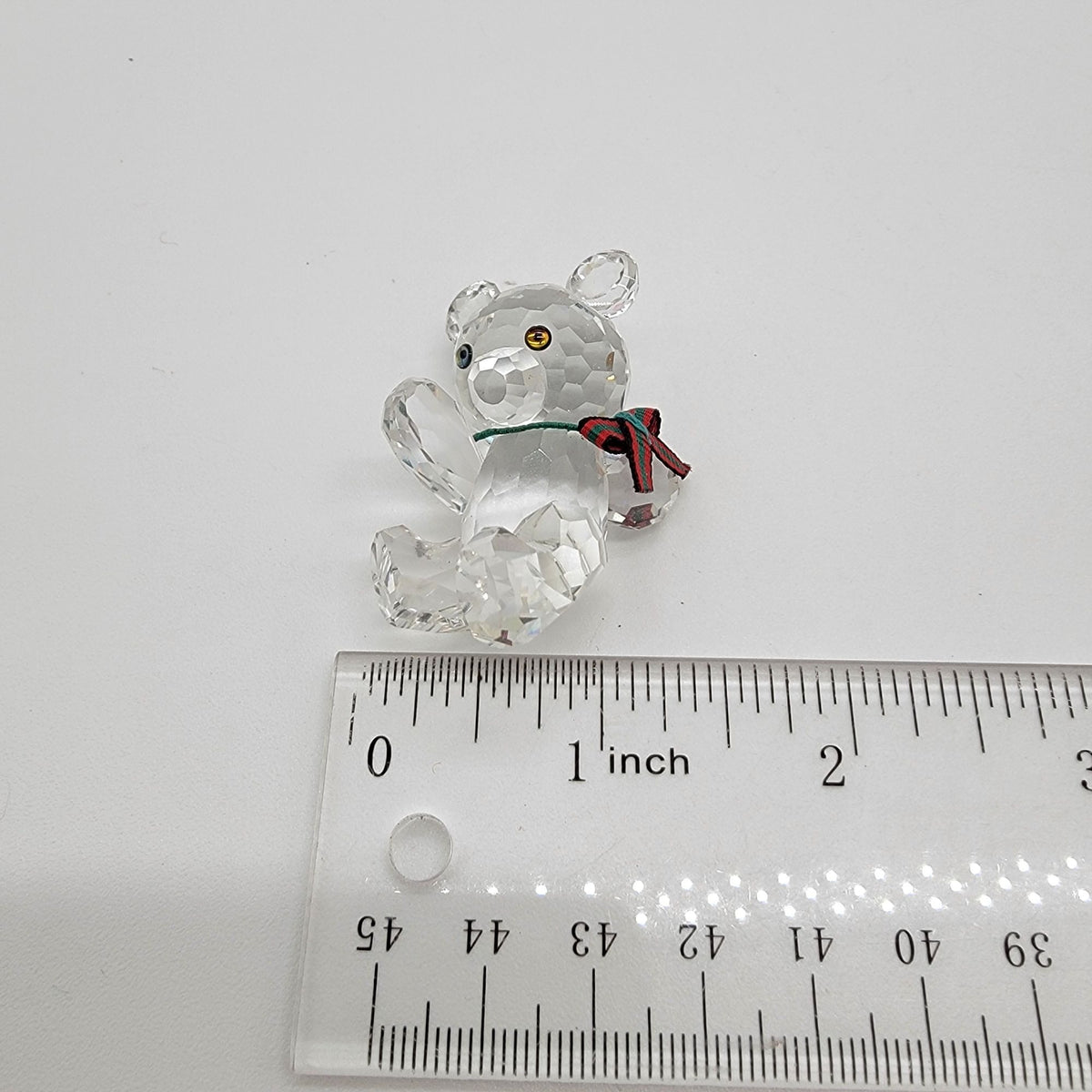 Vintage Swarovski Crystal Reclining Kris Bear Figurine With Box