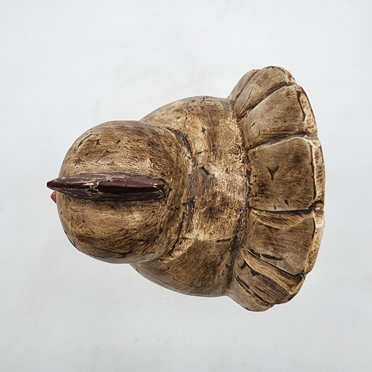 Hand Carved Wooden Rooster Chicken Sculpture