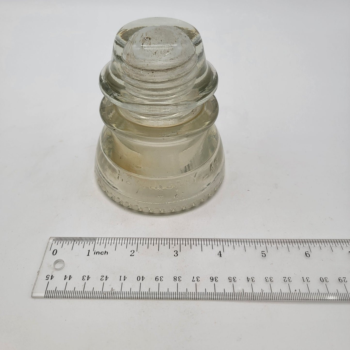 Vintage Hemingray 42 Glass Insulator Clear
