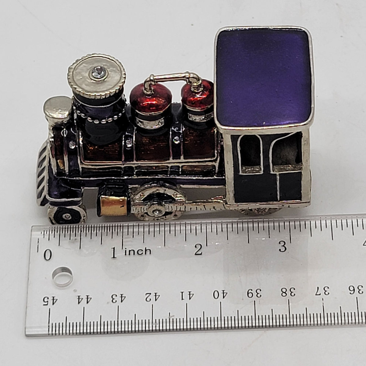 Objet d'art Makin' Tracks Railroad Train Engine Trinket Box No. 46