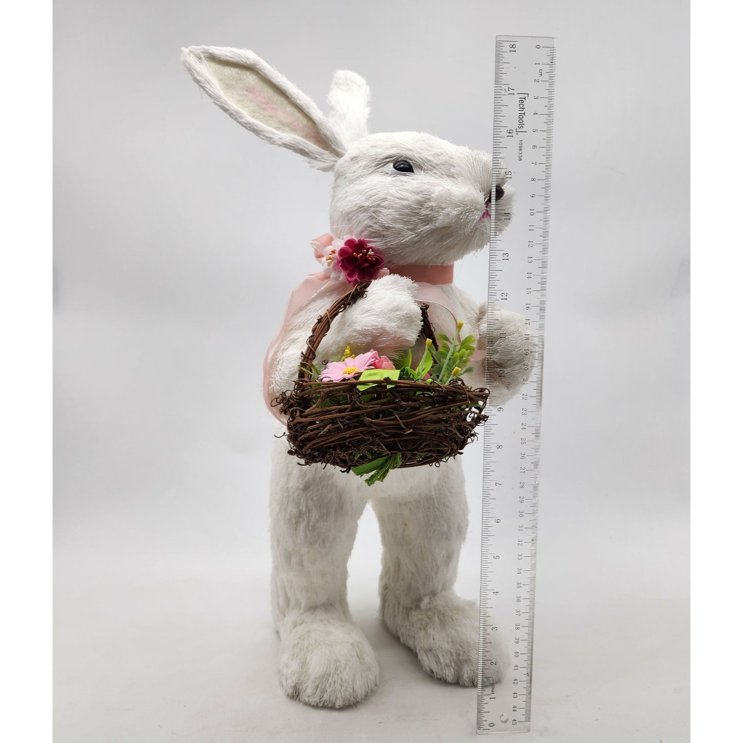Large Sisal Bunny With Basket 18" Tall
