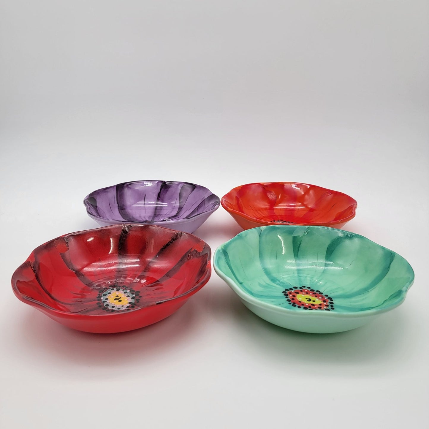 Laurie Gates Melamine Floral Embossed Bowls Set Of 4