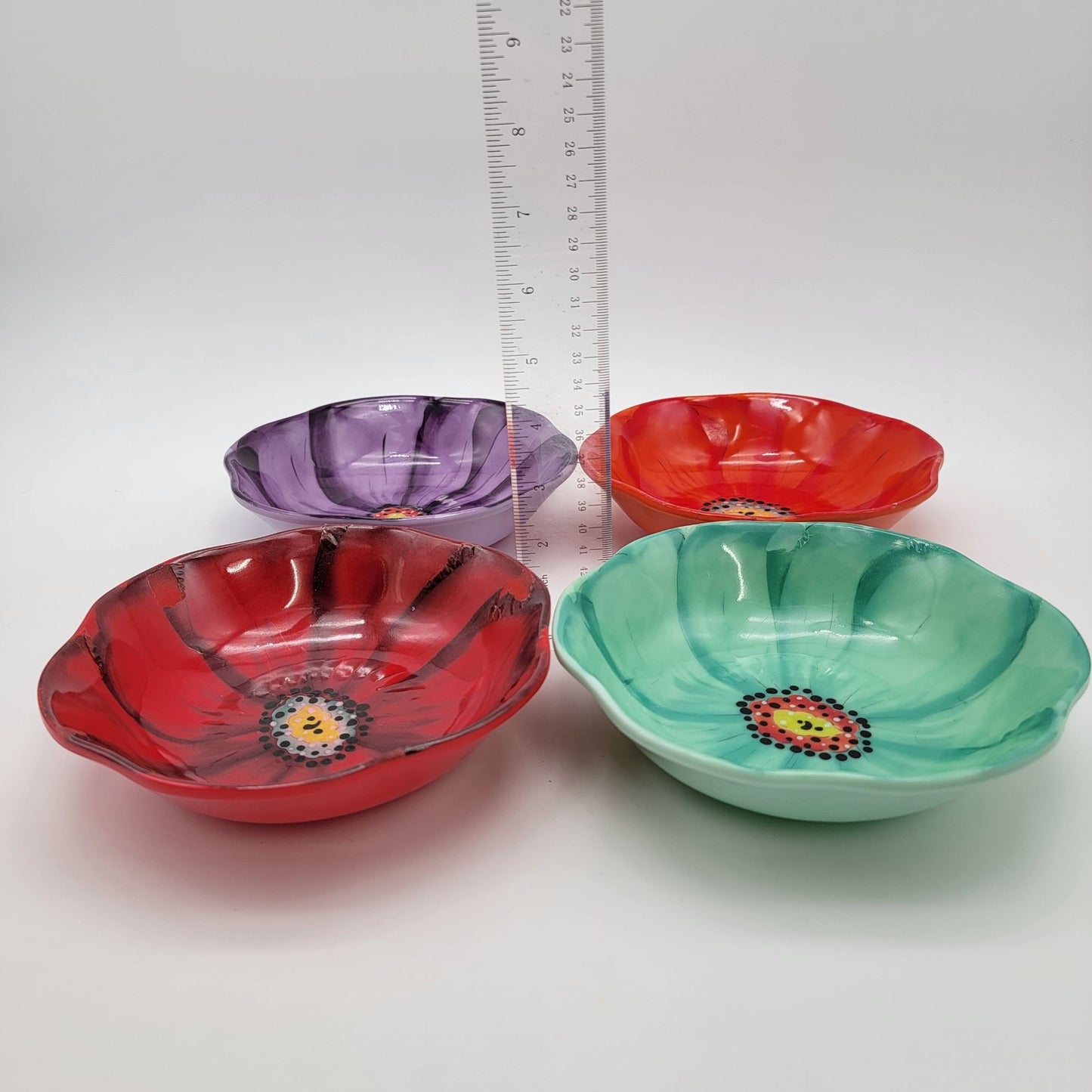 Laurie Gates Melamine Floral Embossed Bowls Set Of 4
