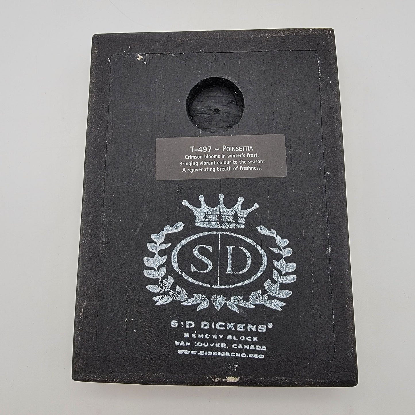 Retired Sid Dickens Memory Block T497 Poinsettia Wall Tile