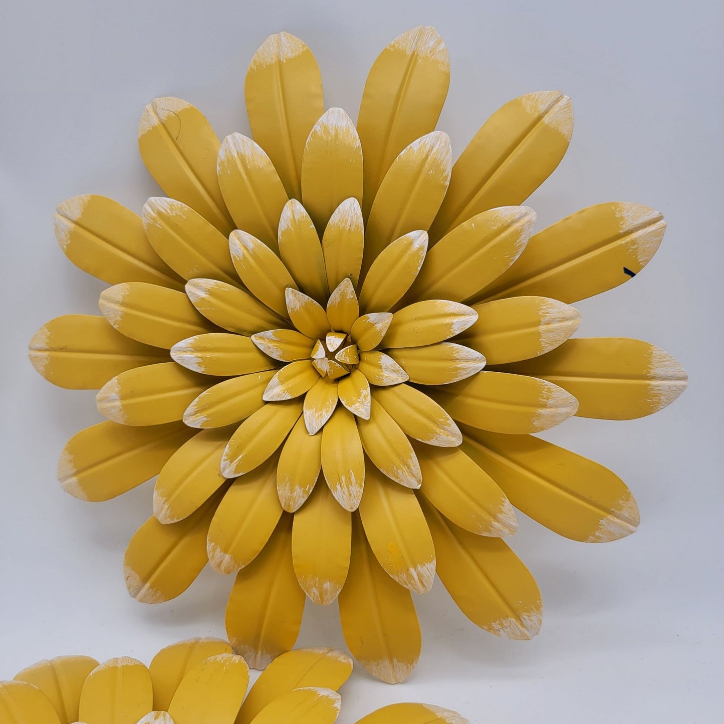 Pair of Yellow Metal Flower Wall Decor Set By Kirklands Home
