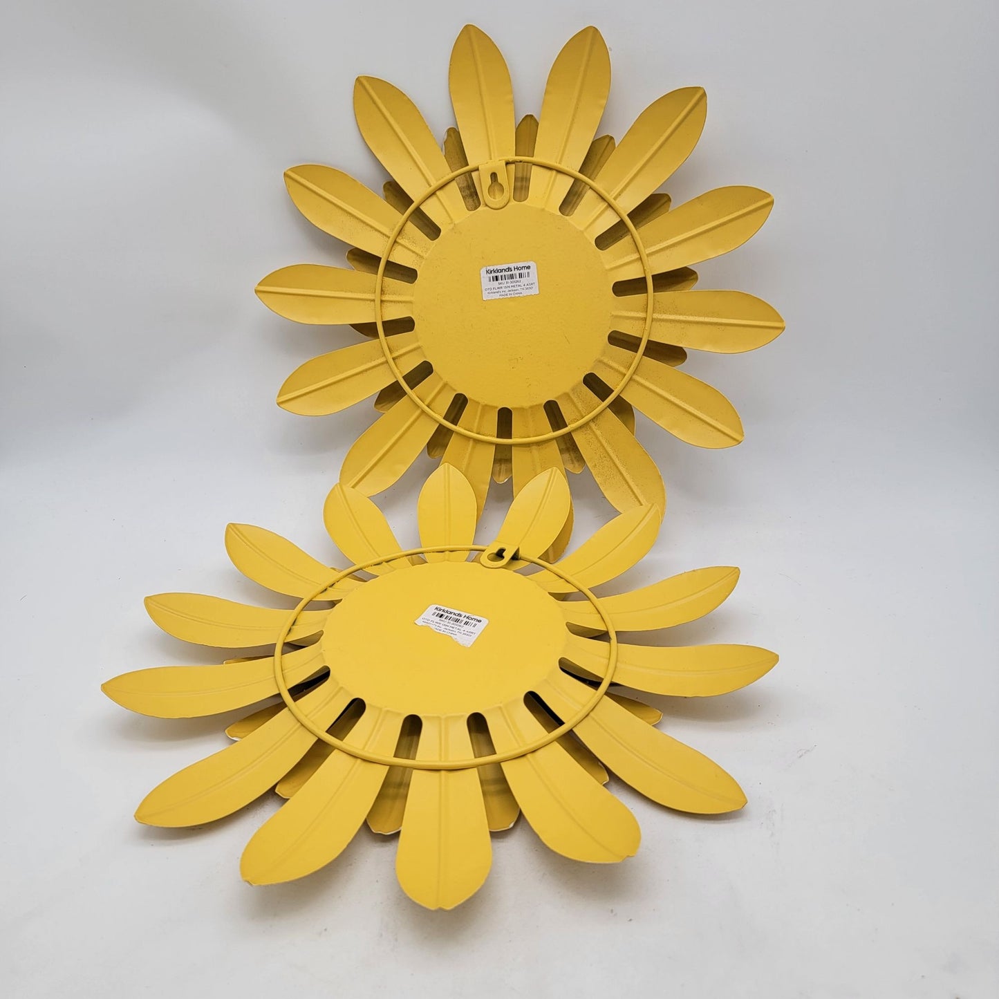 Pair of Yellow Metal Flower Wall Decor Set By Kirklands Home