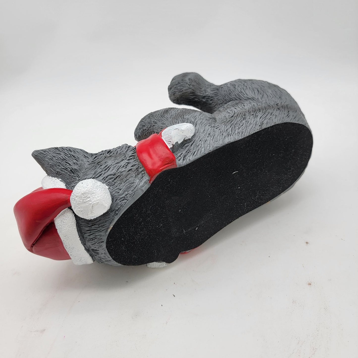 Gray Cat Wine Bottle Holder With Santa Hat