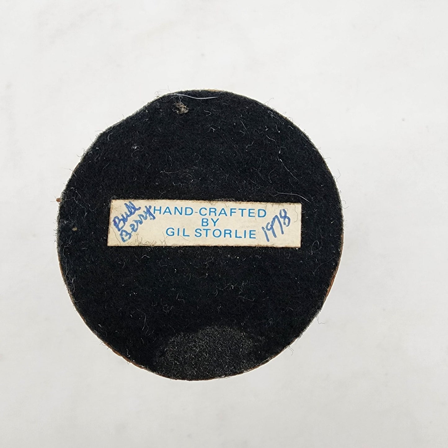 Vintage 1978 Gil Storlie Hand-Crafted Bull Berry Wood Candle Holder