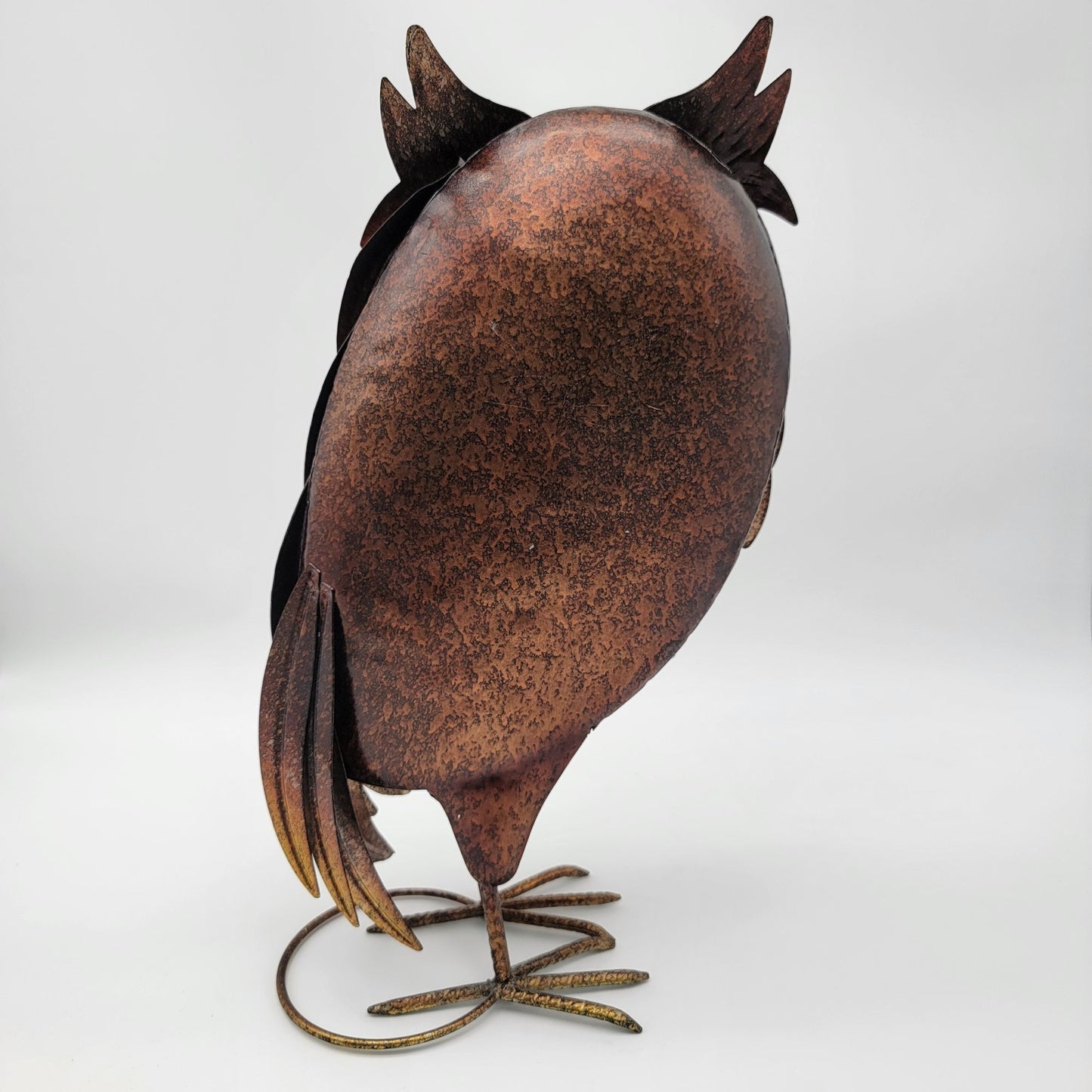 Metal Owl Sculpture Garden Decor
