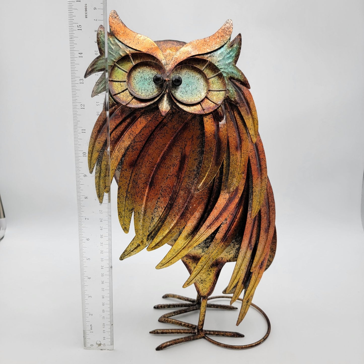 Metal Owl Sculpture Garden Decor